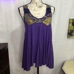 Free People Sequin Tank Top
